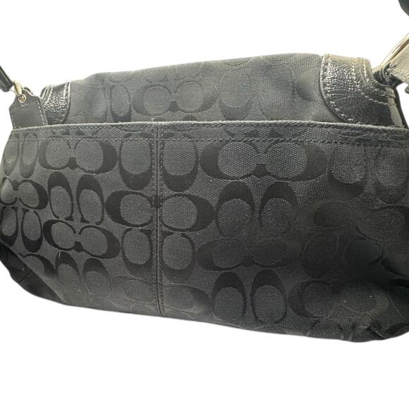 Vintage coach black signature soho shoulder bag with buckle strap Y2K Logo - Picture 3 of 8